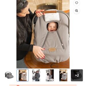 Kids Black and White Fleece-Lined Bonnet